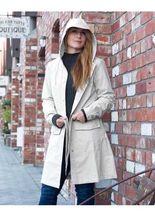 Rains | Belt Jacket | Off-White